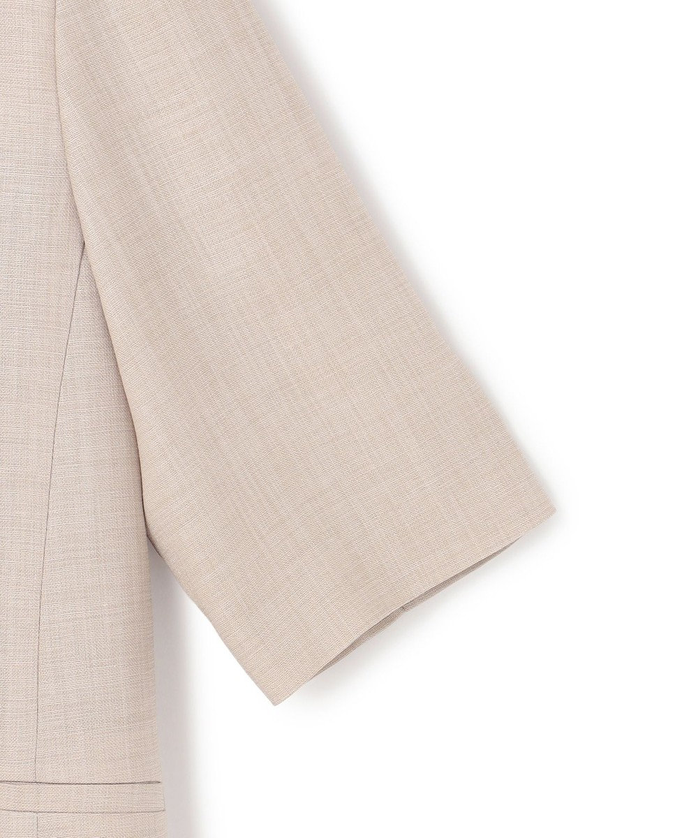 23区 【先行予約】リネンライクグロッシー ハーフスリーブ ダブル ジャケット 