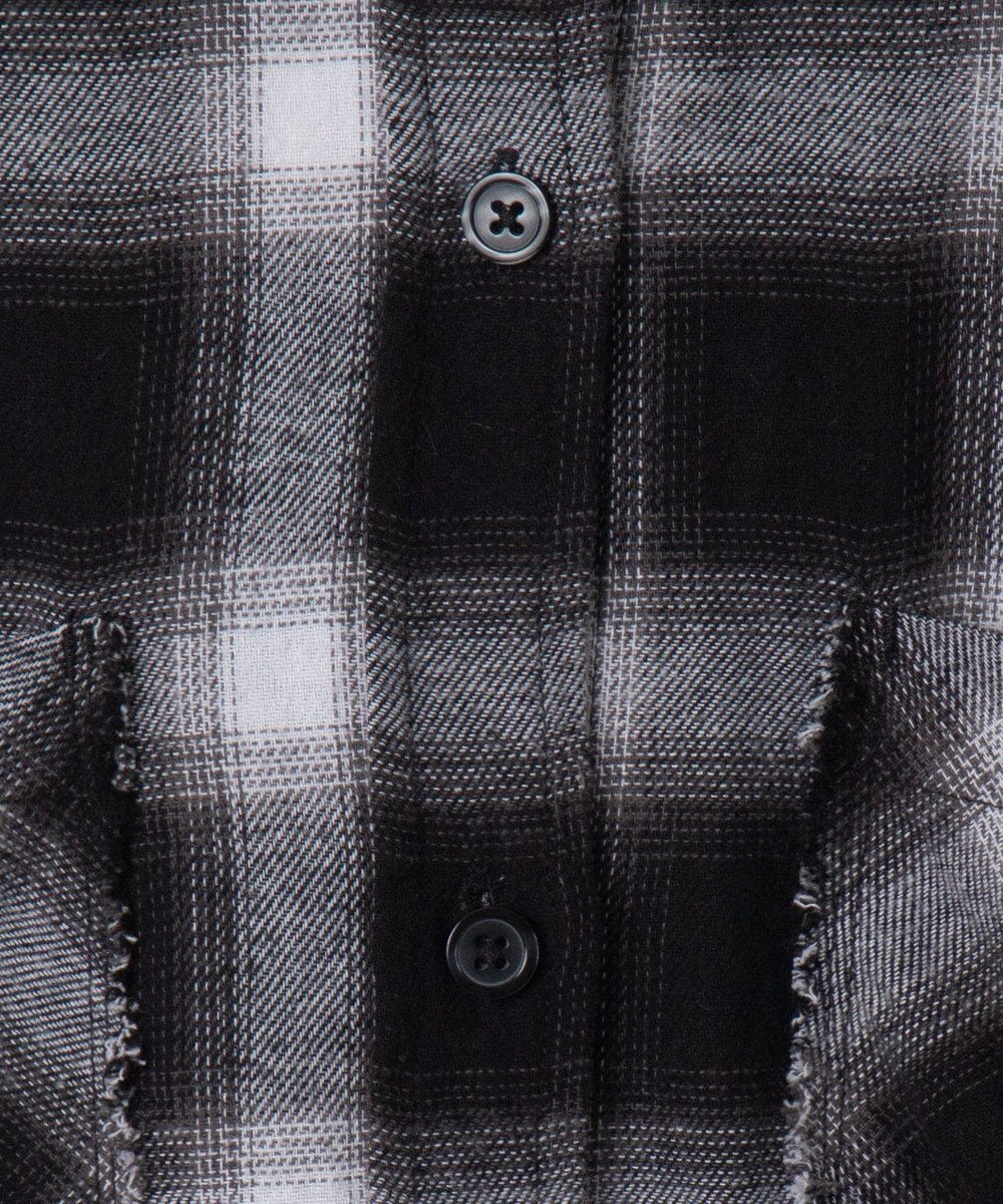 WEGO フリンジチェックBIGネルシャツ 