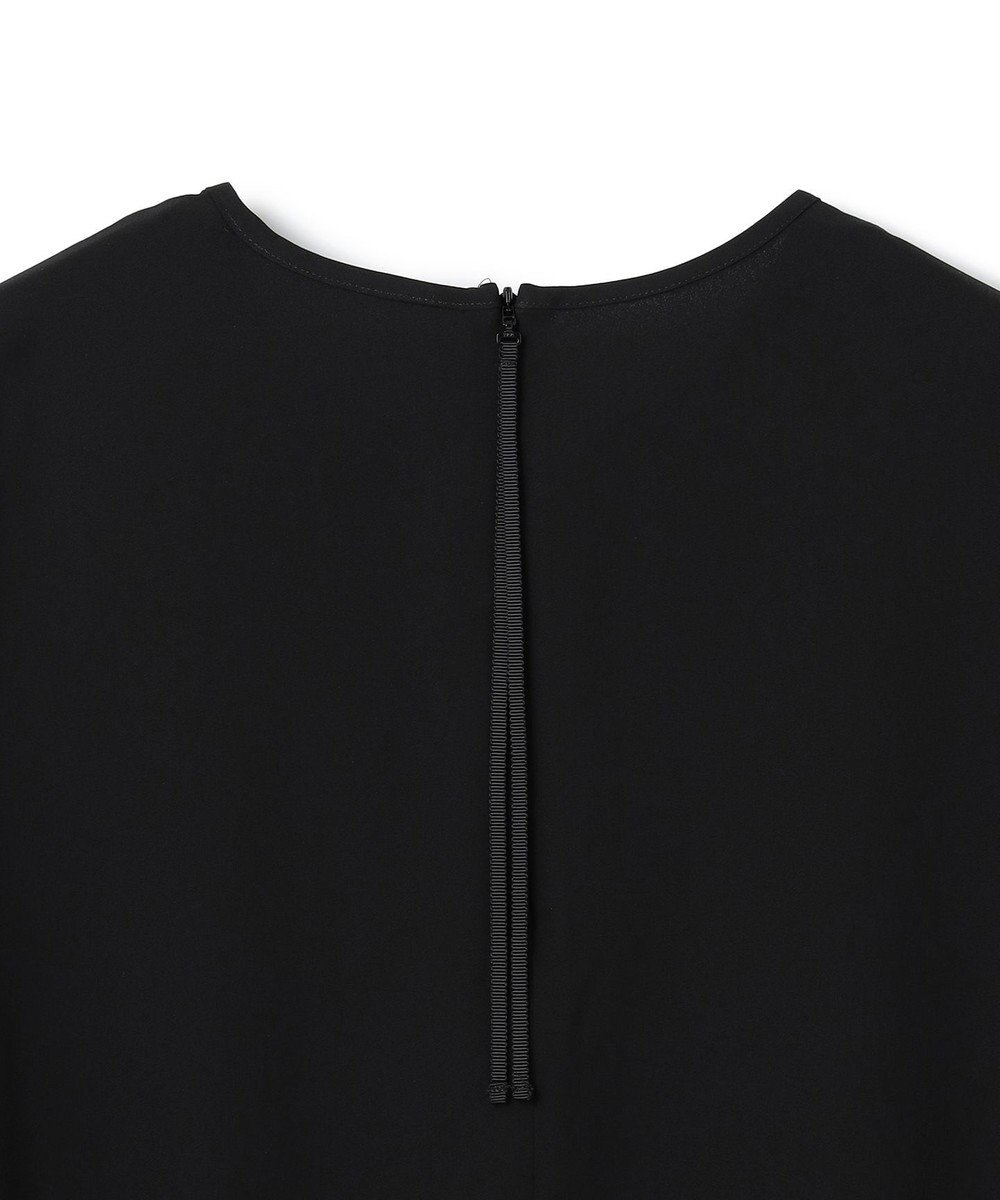 UNFILO ドレープサテンブラウス 