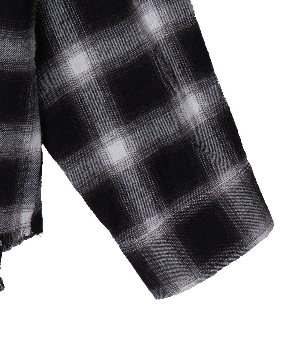 WEGO フリンジチェックBIGネルシャツ 