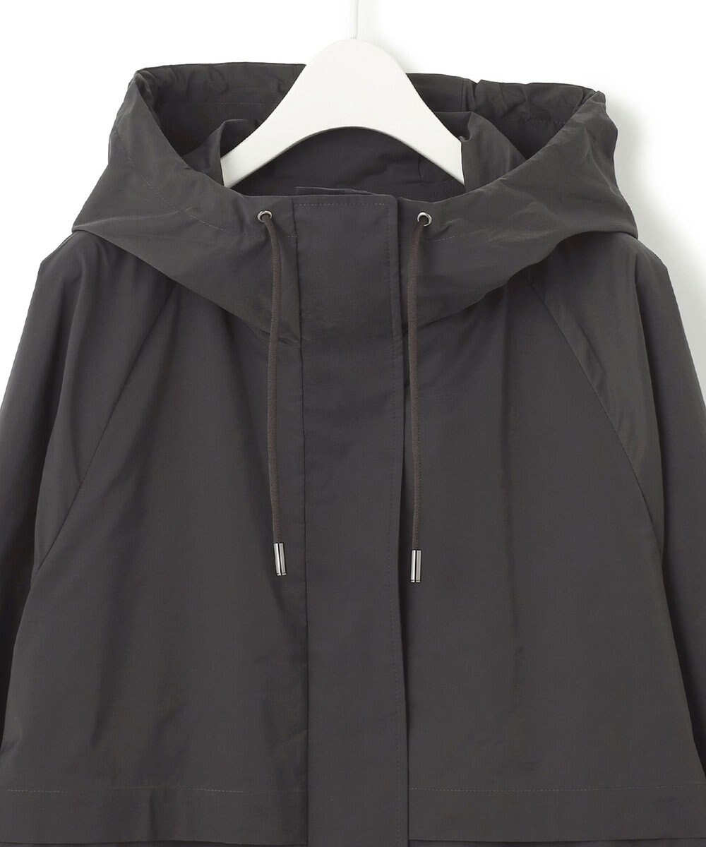 ICB 【撥水加工】 メモリーストレッチタフタ フーデットコート 