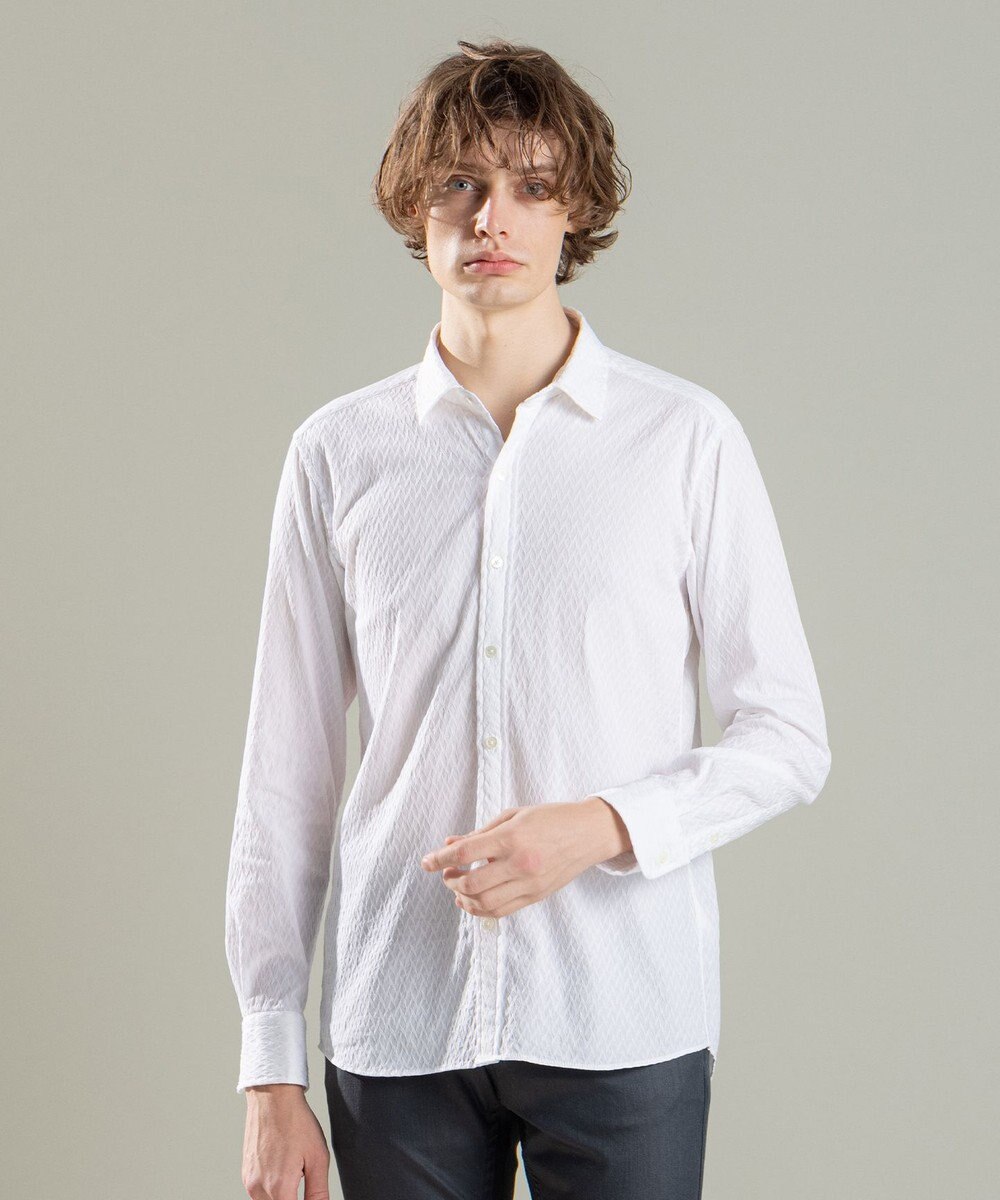 JOSEPH HOMME アロージャガードストレッチ　レギュラーカラーシャツ 