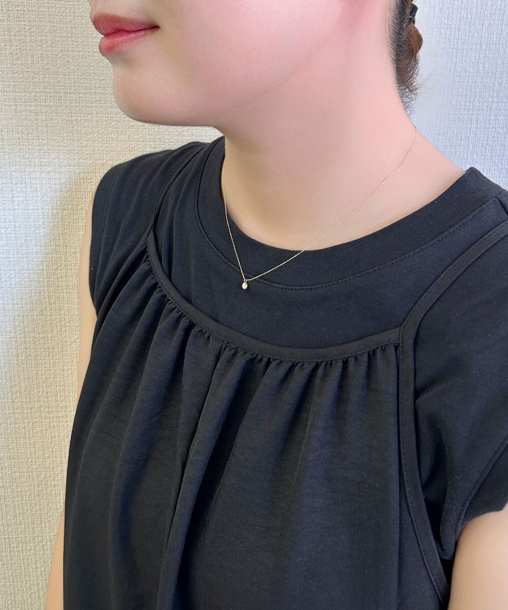 Phoebe 【金属アレルギー対応】スパークルドットビジューネックレス/ニッケルフリー ゴールド 