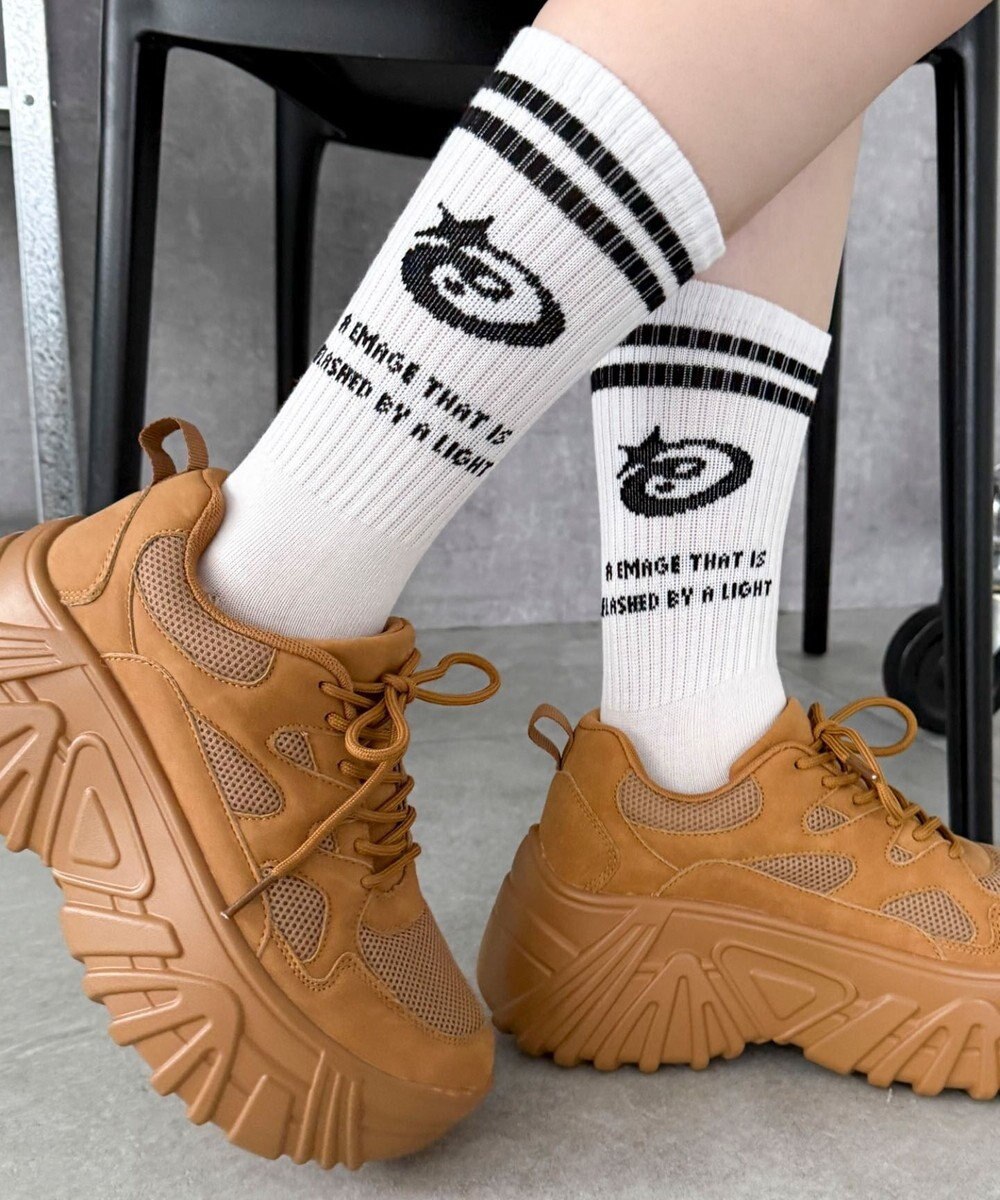 WEGO 2ラインデザインソックス 