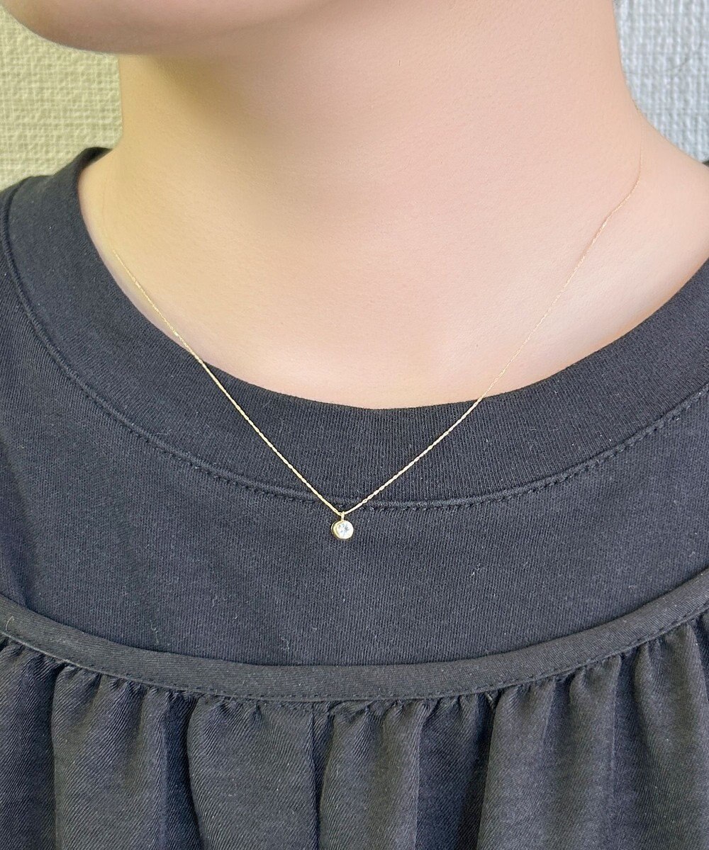 Phoebe 【金属アレルギー対応】スパークルドットビジューネックレス/ニッケルフリー ゴールド 