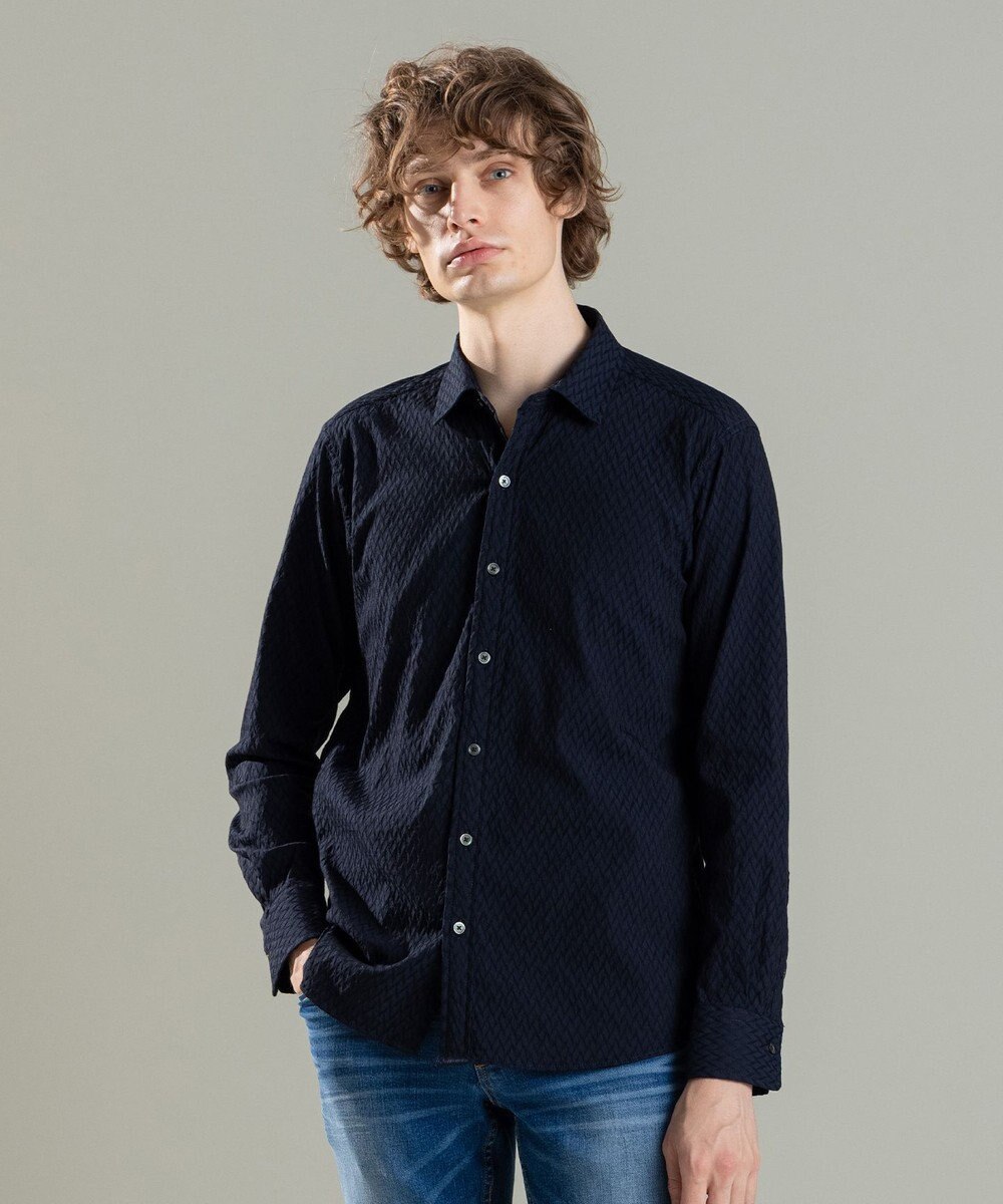 JOSEPH HOMME アロージャガードストレッチ　レギュラーカラーシャツ 