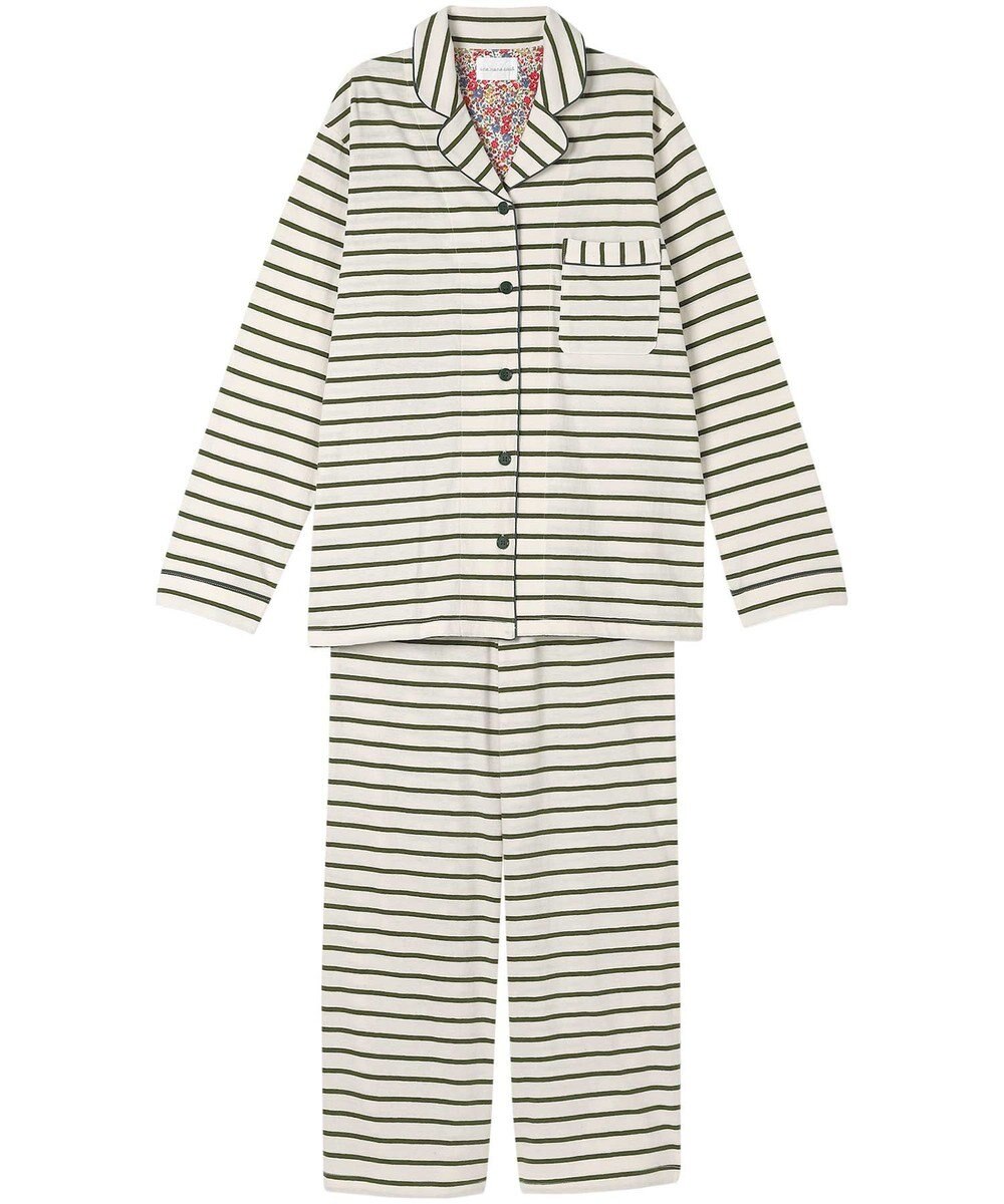 une nana cool 【綿100%】コットンボーダーパジャマ MADE WITH LIBERTY FABRIC 