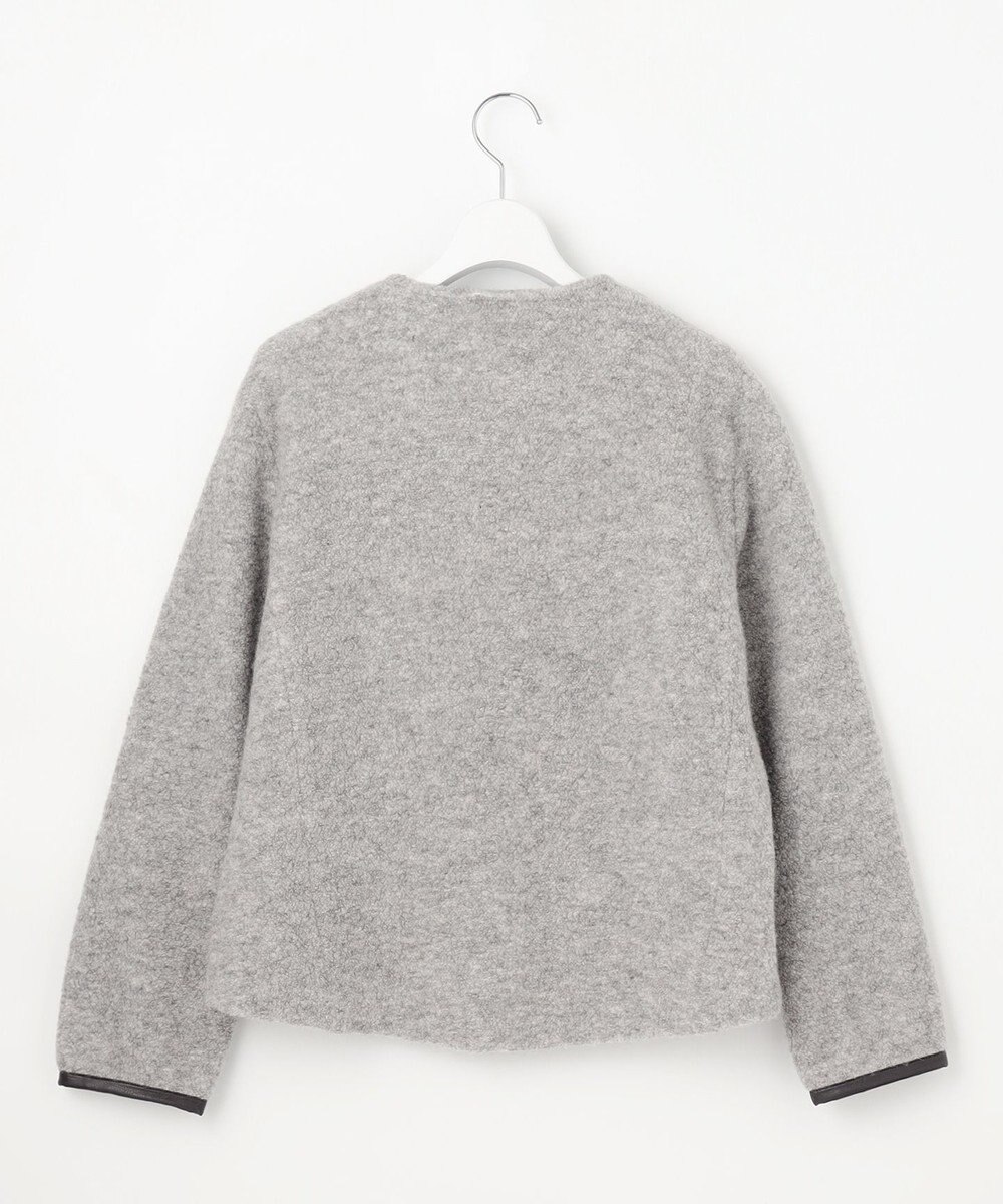 J.PRESS LADIES 【WEB限定】パイルジャージー ノーカラー ブルゾン 