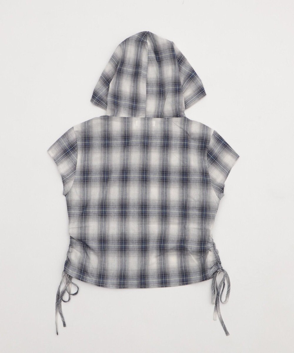 WEGO フードチェックコンパクトシャツ 