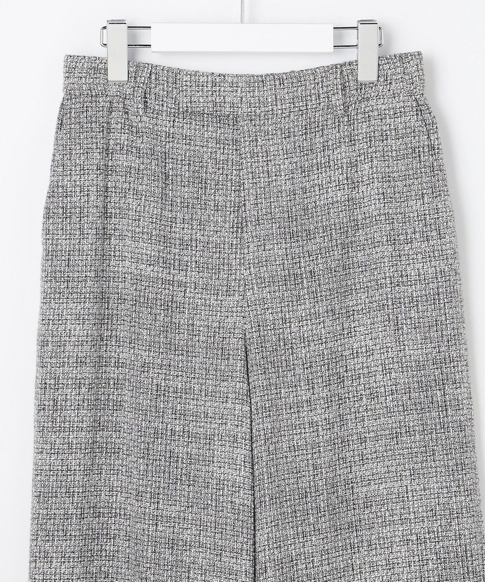 自由区 L 【17号サイズまで展開・カタログ掲載】ライトミックスツィードワイド パンツ 