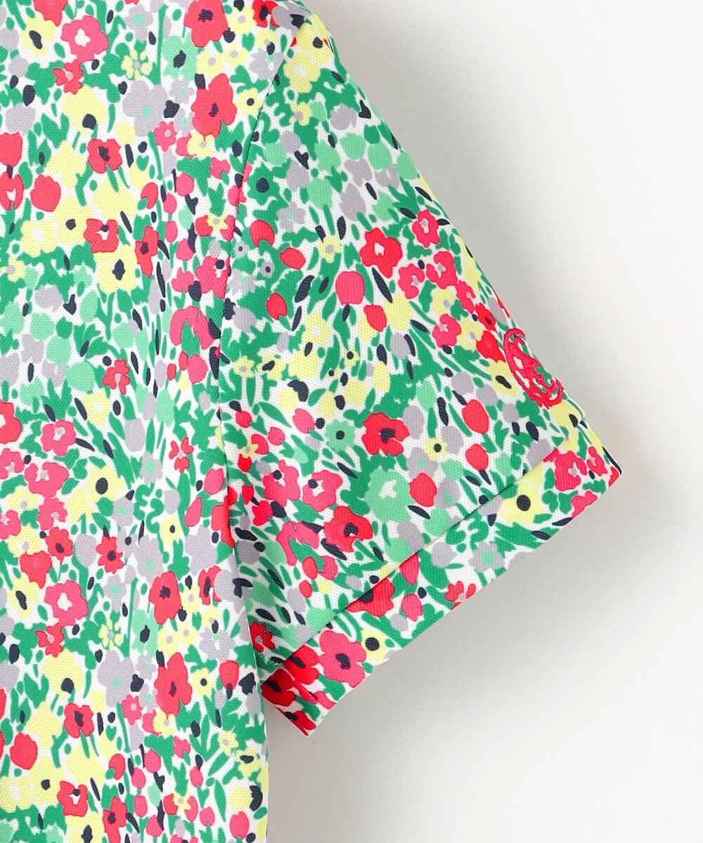 23区GOLF 【WOMEN】総柄フラワープリント ポロシャツ 