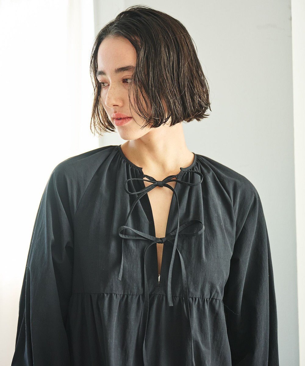 #Newans 【撥水加工/洗濯機可能】〈全身をさりげなくカバー〉リラクシーティアードワンピース 