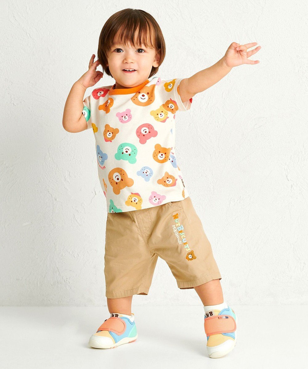 MIKI HOUSE HOT BISCUITS 【80-120cm】カラフルビーンズ 総柄半袖Tシャツ 