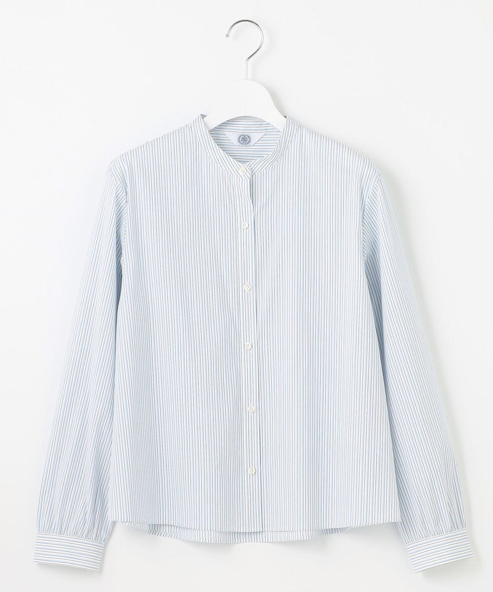 J.PRESS LADIES L 【洗える】BEZ VEGA バンドカラー ブラウス 