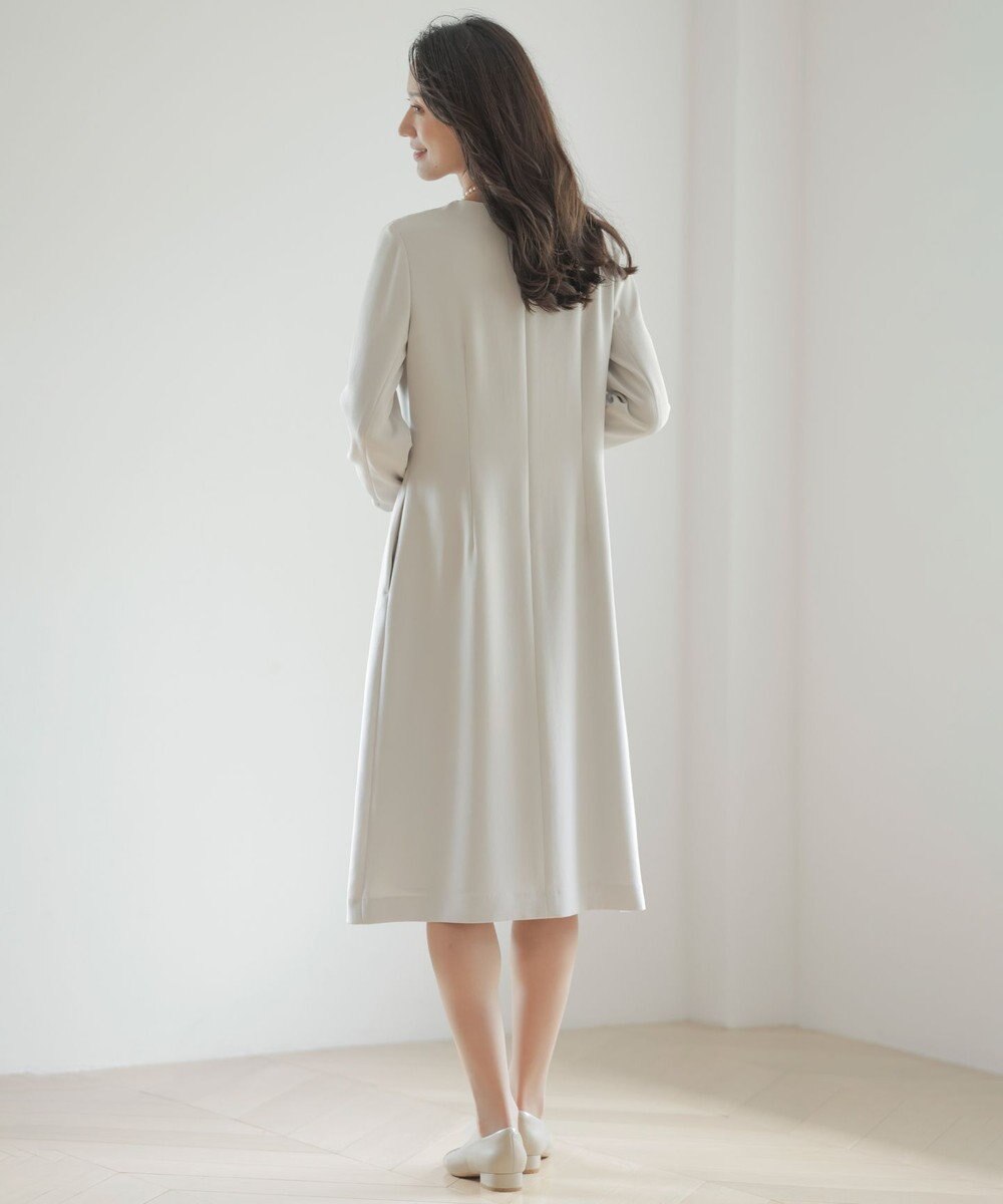 J.PRESS LADIES 【セットアップ対応・洗える】セラテリーダブルクロス ワンピース 