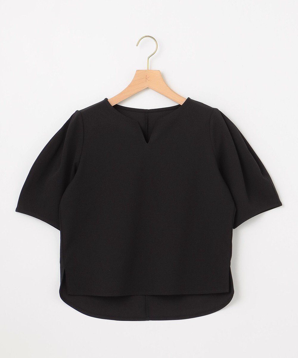 組曲 S 【WEB限定】ジョーゼットジャージーランタンスリーブ5分袖 ブラウス 