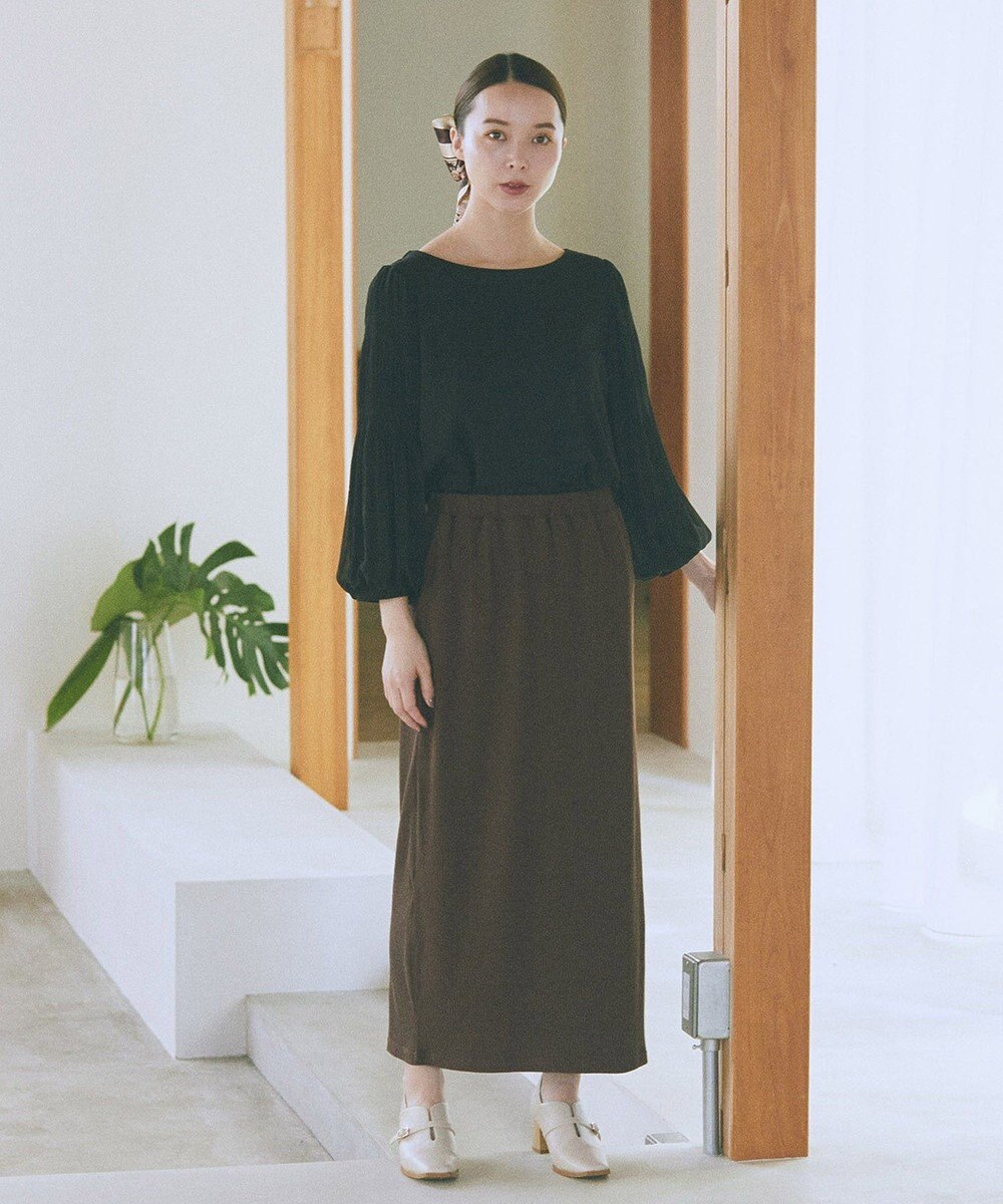 earth music&ecology 【コットン混】カットリブナロースカート 