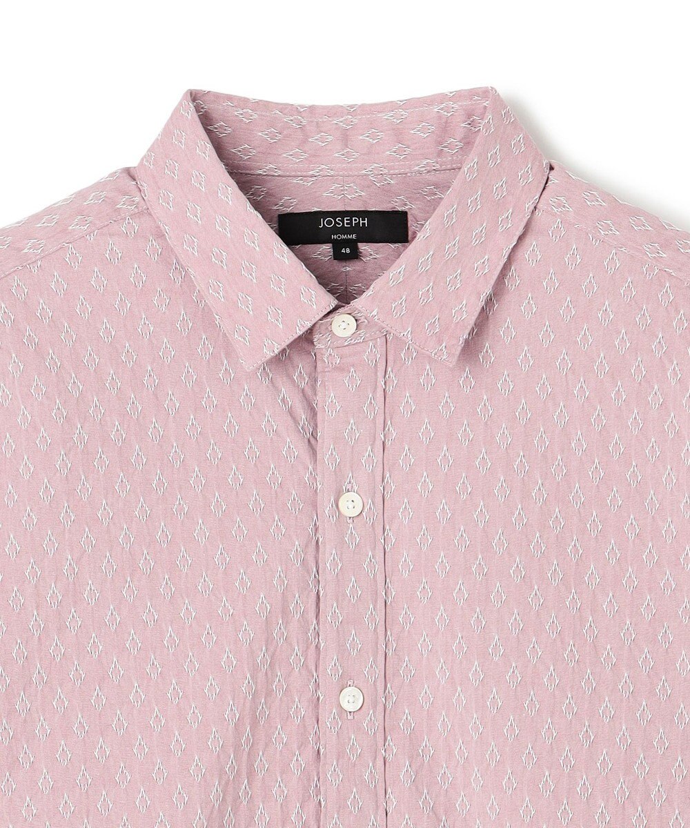 JOSEPH HOMME 新柄【ストレッチ】ハムサジャガードストレッチ　レギュラーカラー半袖シャツ 