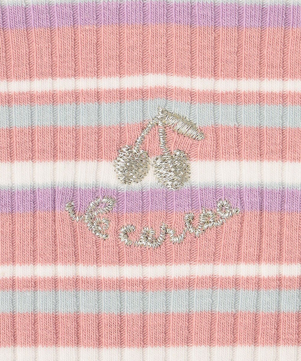 ANY KIDS 七分袖 テレコボーダー Tシャツ 