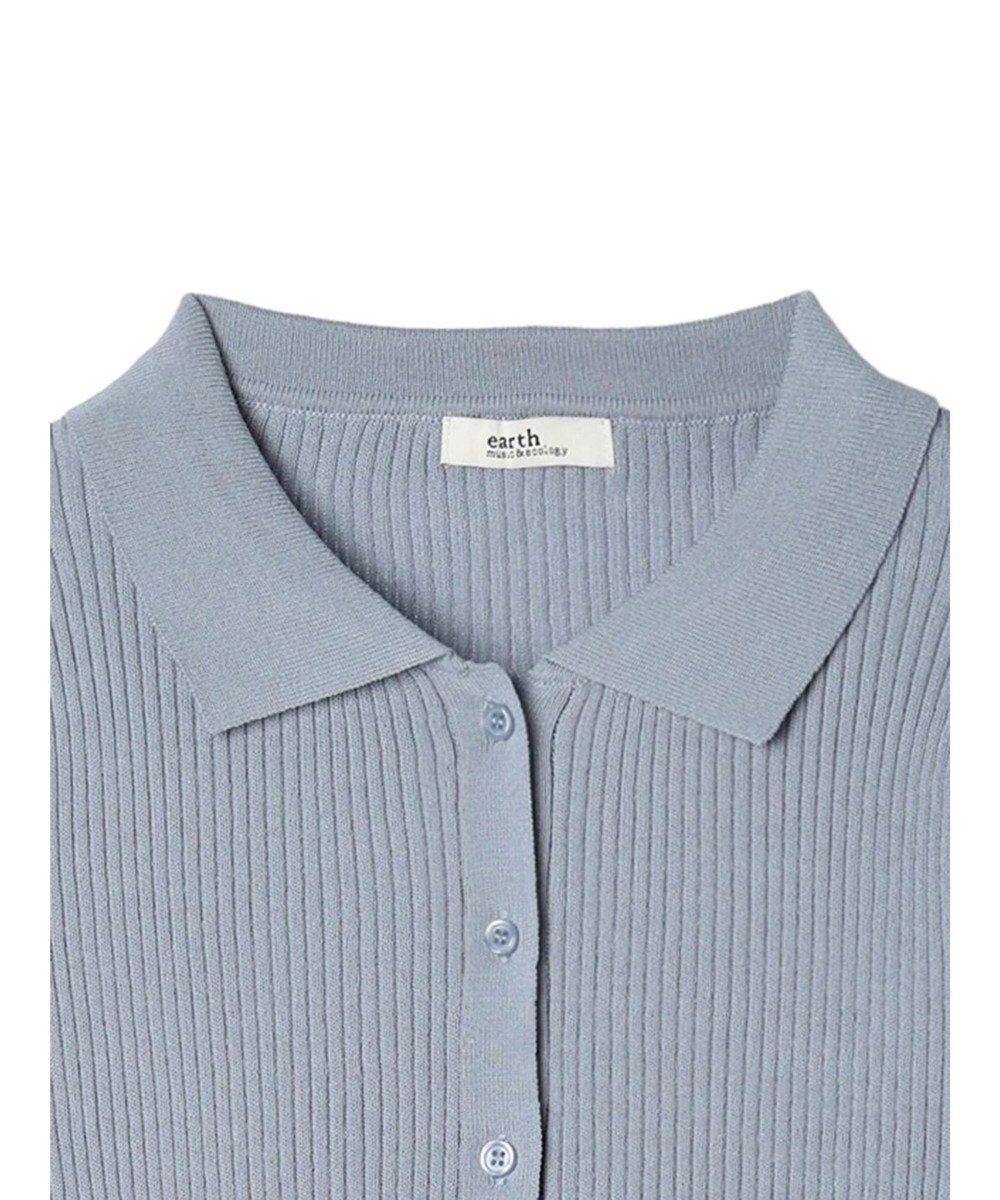 earth music&ecology リブコンパクトカーディガン 