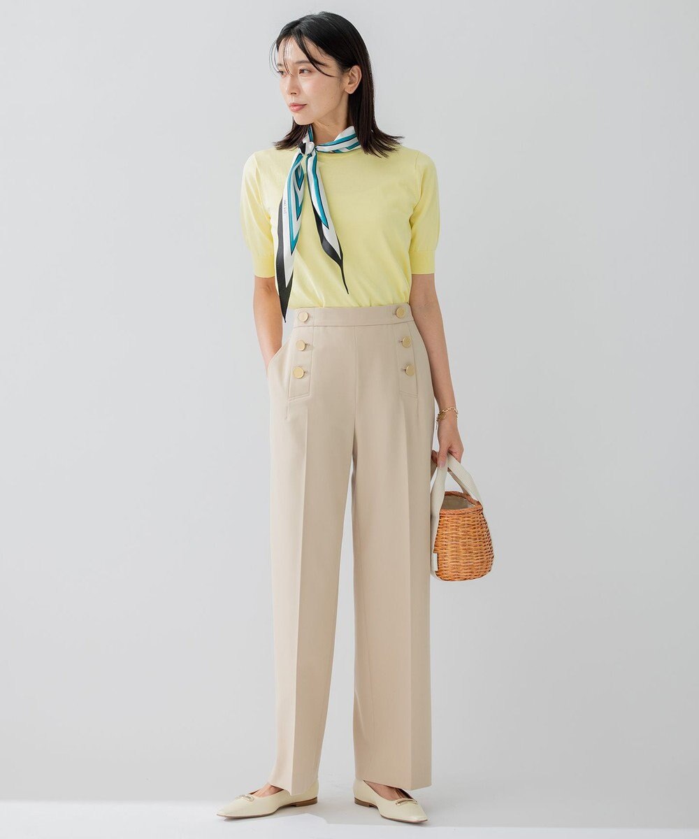 23区 L 【アンサンブル対応/洗える】プレミアム コットン 半袖 プルオーバー 