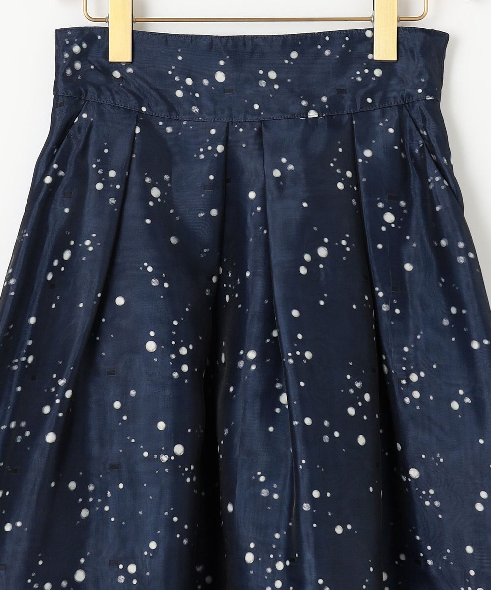 組曲 スターリットプリント タックフレアスカート 