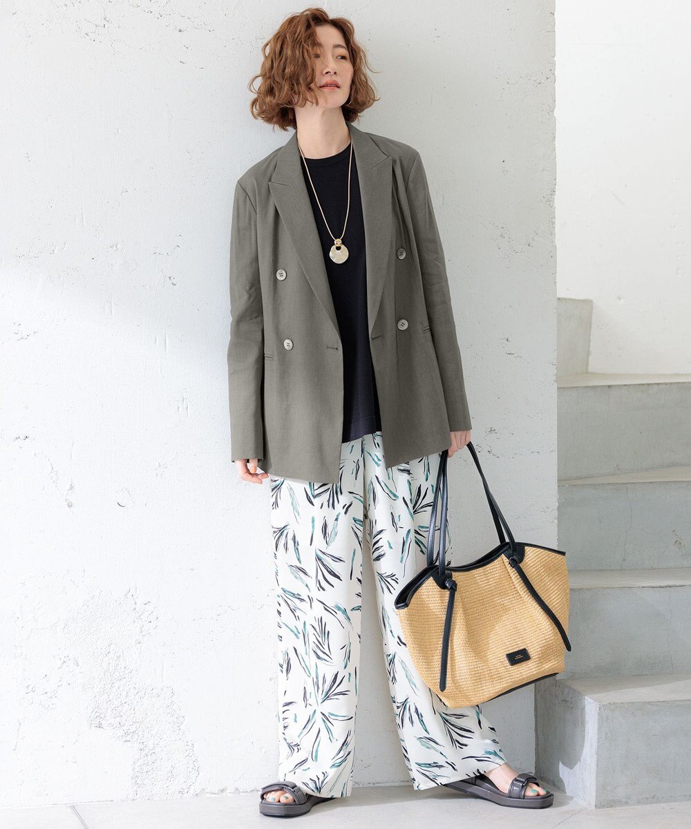 23区 【洗える】スビンハイツイストコットン ノースリーブ ニット 