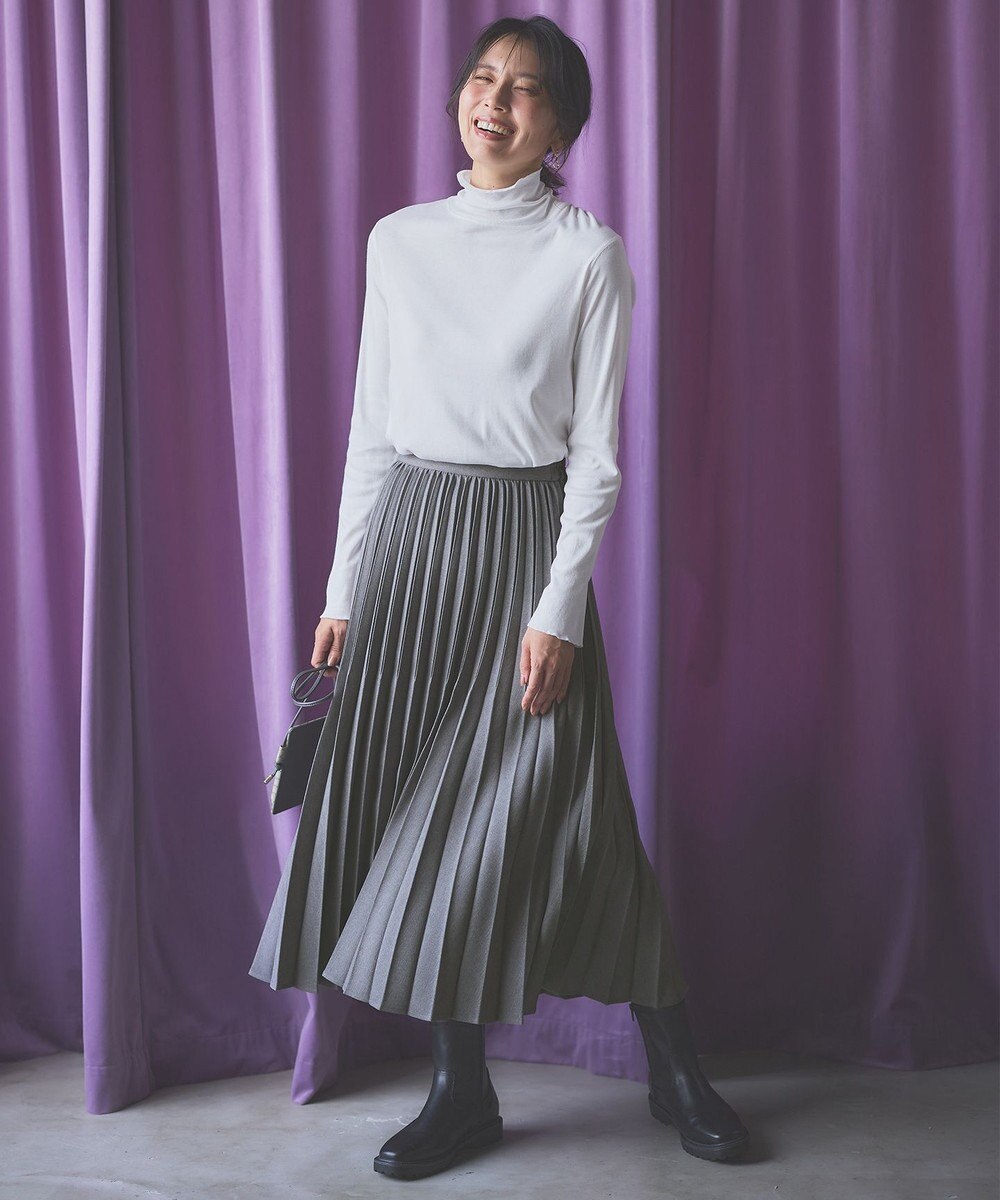 ANY 【10色展開/ウエストゴム】ウーリッシュフラノ プリーツスカート 