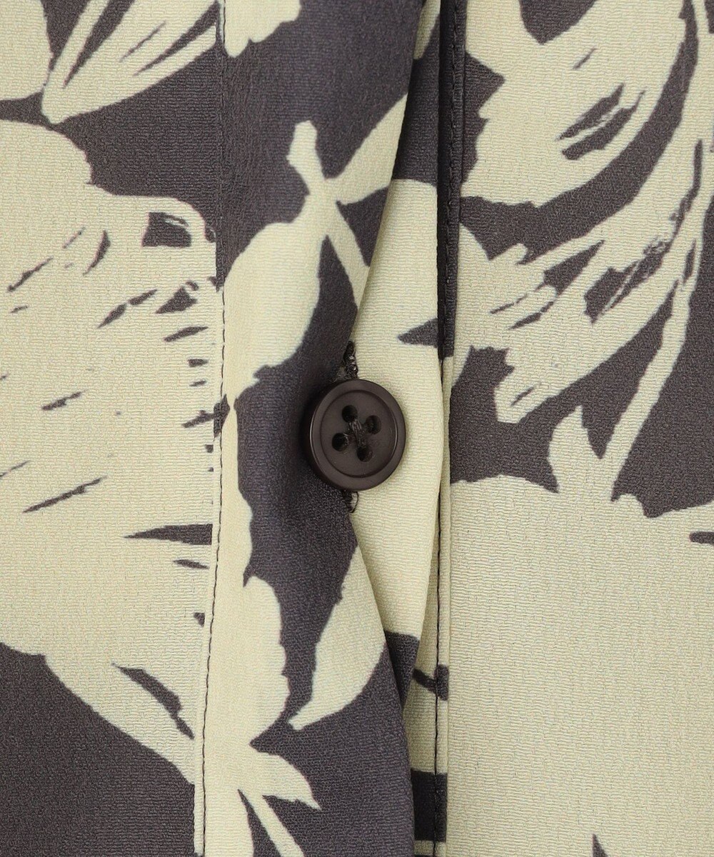 自由区 バイカラーフラワープリント ワンピース 