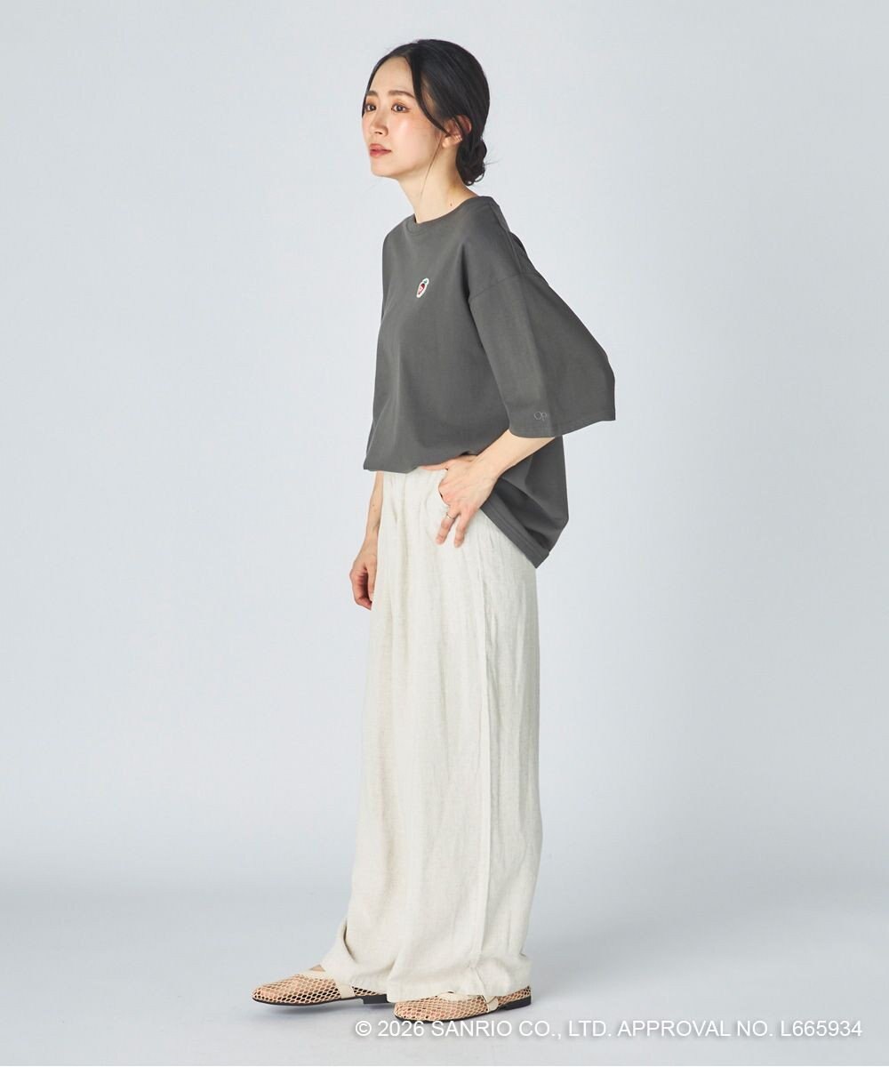 OP／FILA 【Ocean Pacific×ハローキティ】サガラ刺しゅうビッグTシャツ 