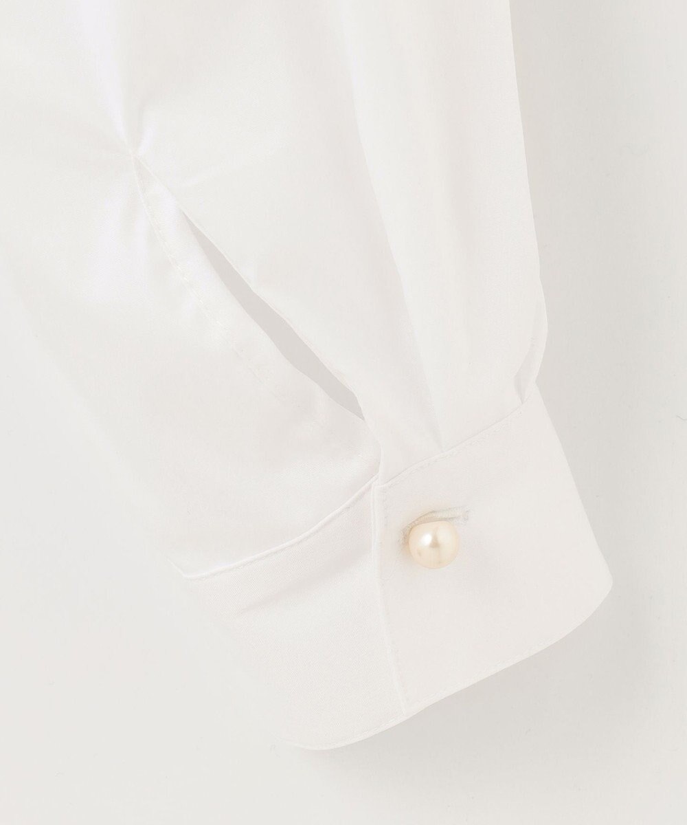 組曲 【洗える】C/Nyブロードノーカラー シャツ 