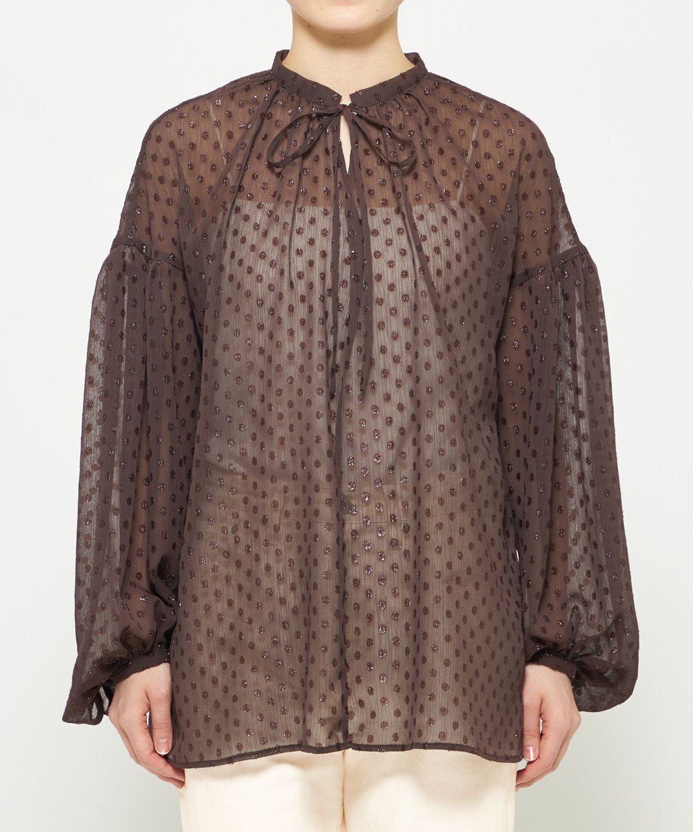 uncrave シアードットジャガード ブラウス 