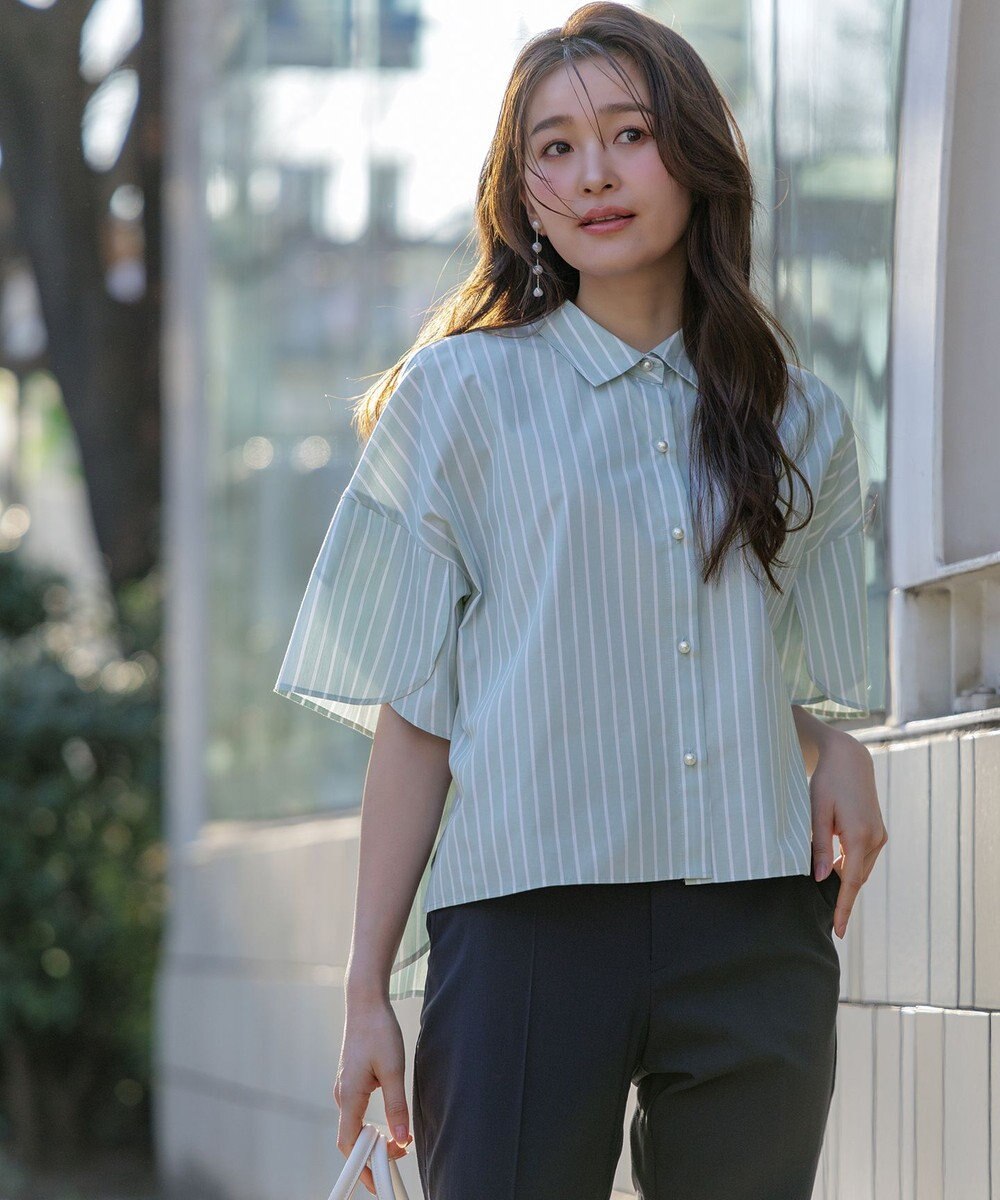 ANY SIS 【洗える】ペタルスリーブ シャツ 