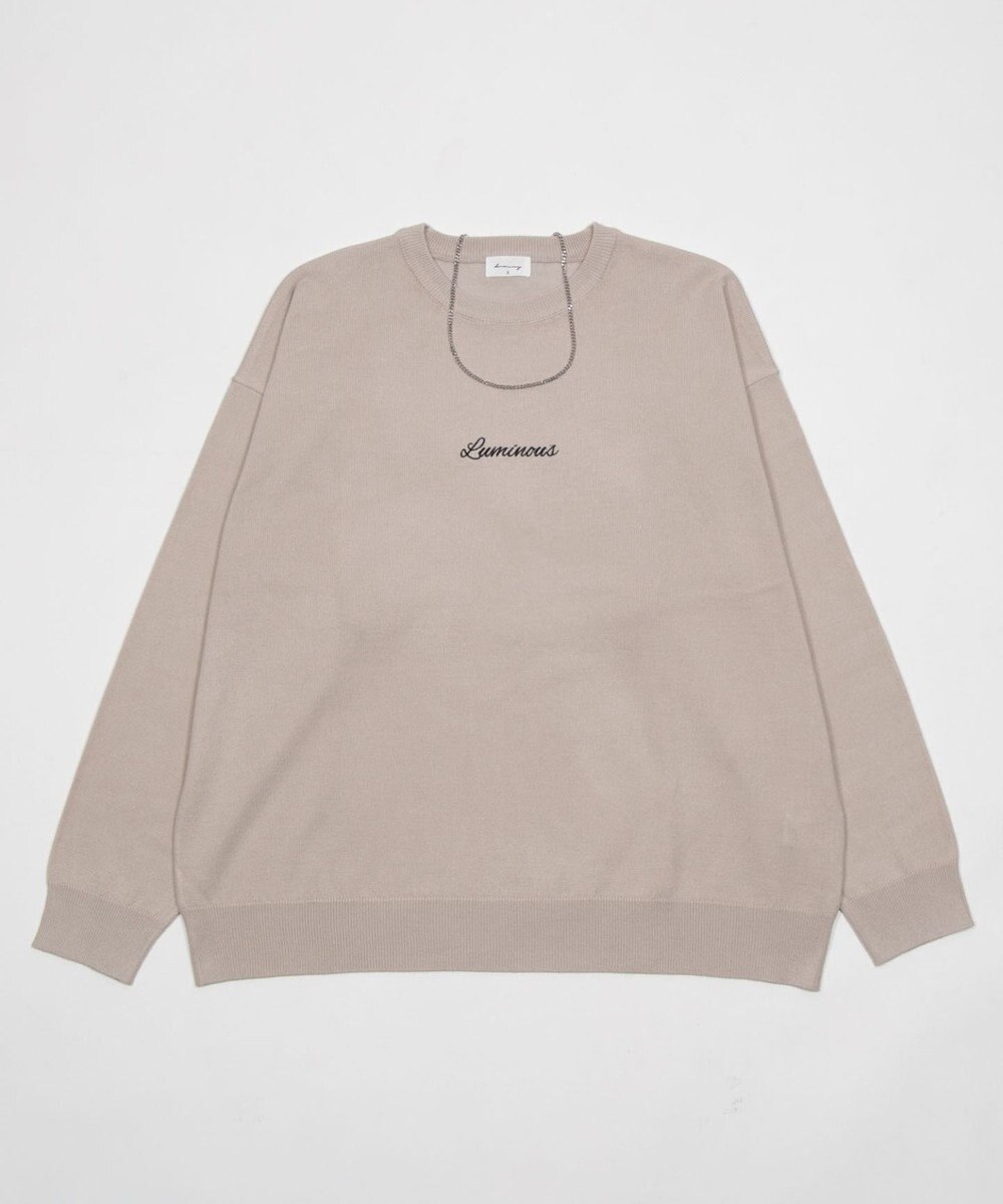 WEGO アクセ付きワンポイントニットプルオーバー（LS） 