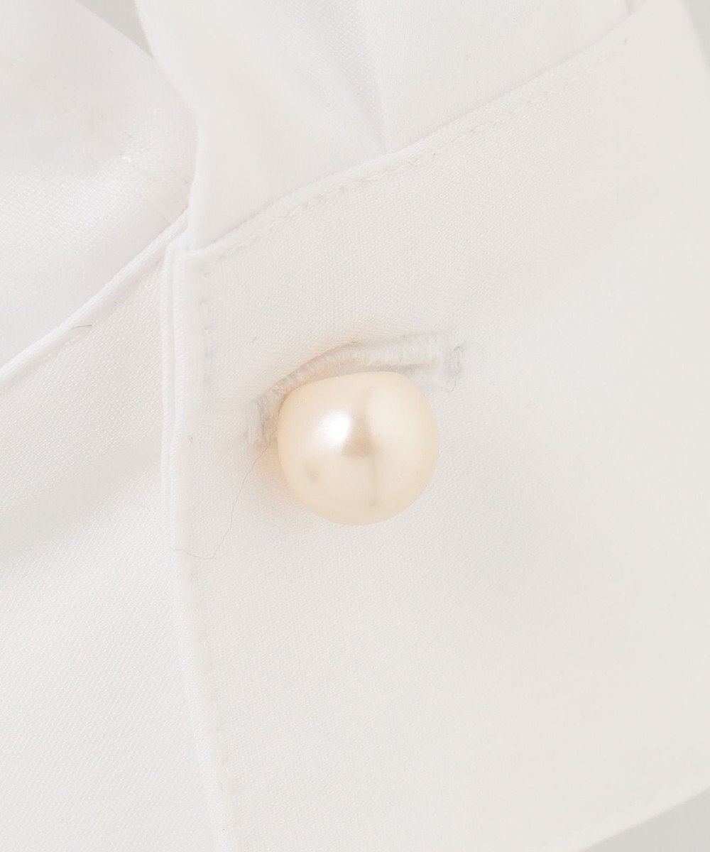 組曲 【洗える】C/Nyブロードノーカラー シャツ 