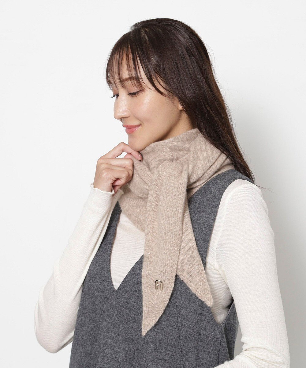 MOONBAT FURLA(フルラ）カシミヤ スパンコール トライアングルストール 