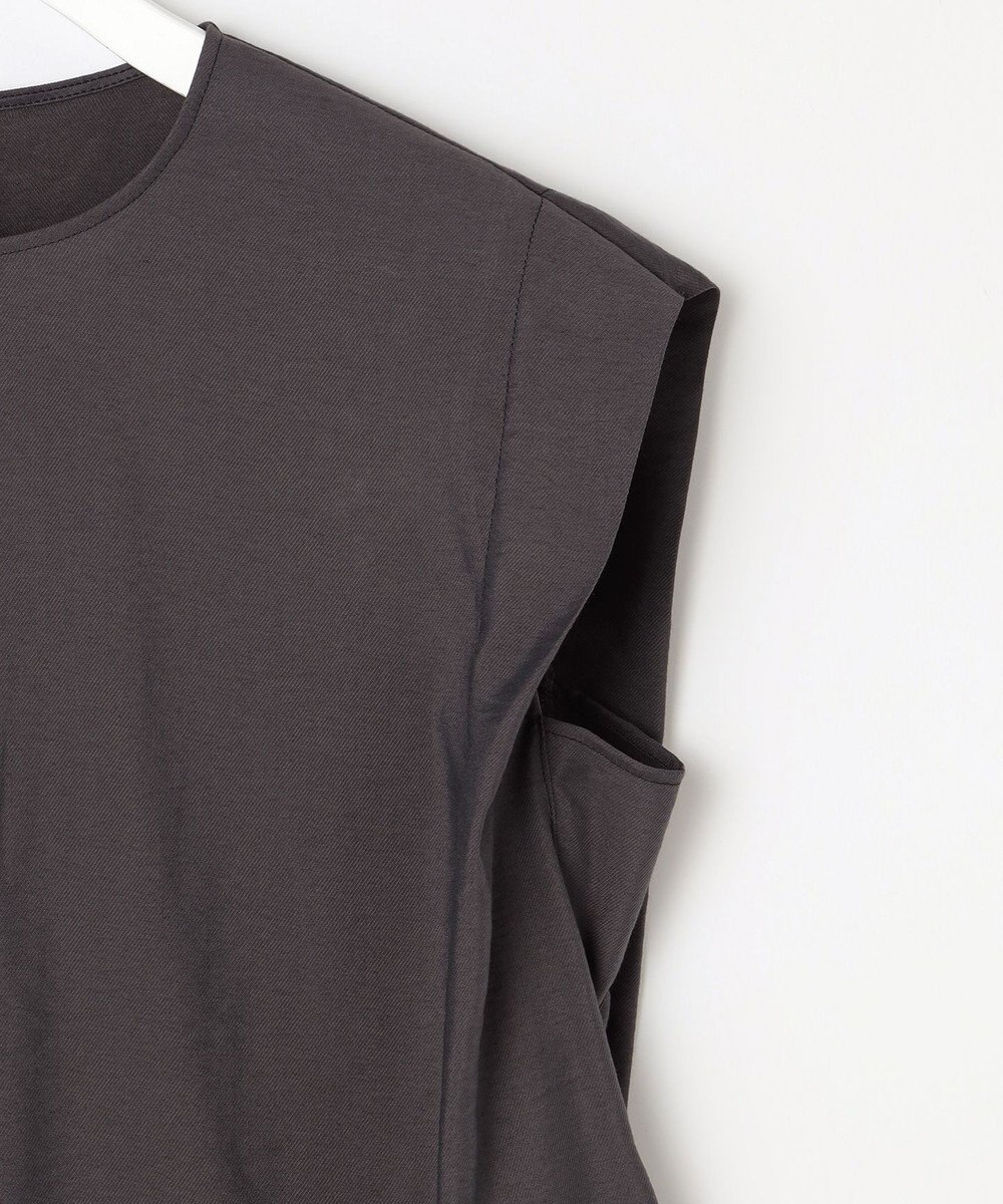 自由区 S 【セットアップ対応・接触冷感・UVケア・洗える】エアリーツイルノースリーブ ブラウス 