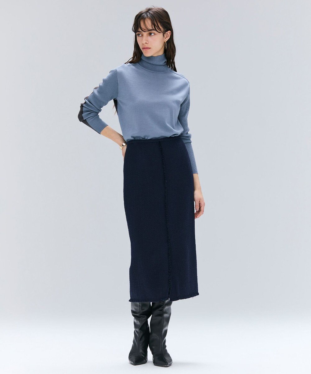 BEIGE， 【洗える・VERY NaVY12月号掲載】LA MONNAIE / バイカラーウールタートルニット 