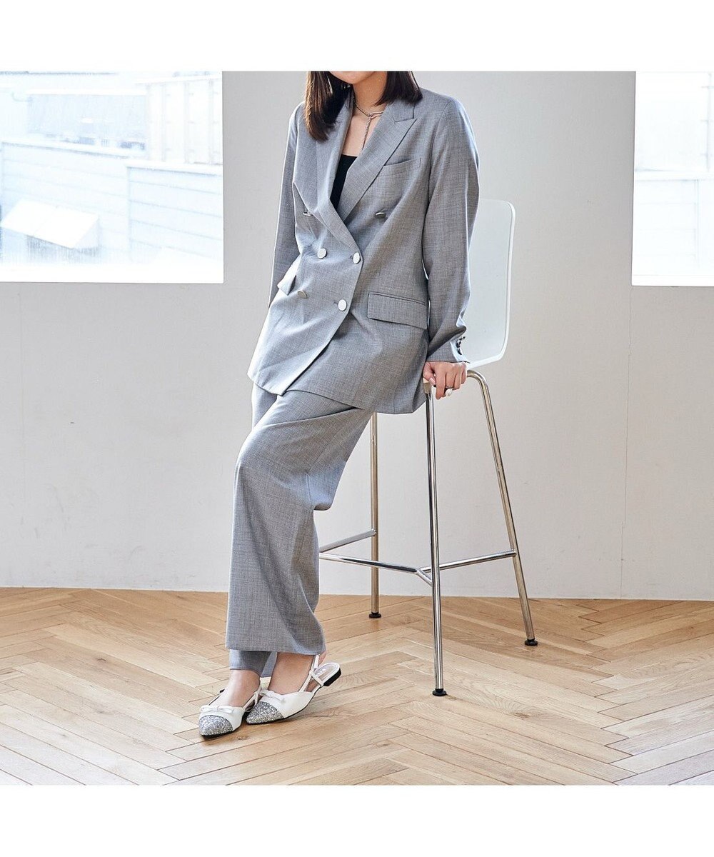 MODE ET JACOMO <carino>グリッターコンビフラットシューズ 