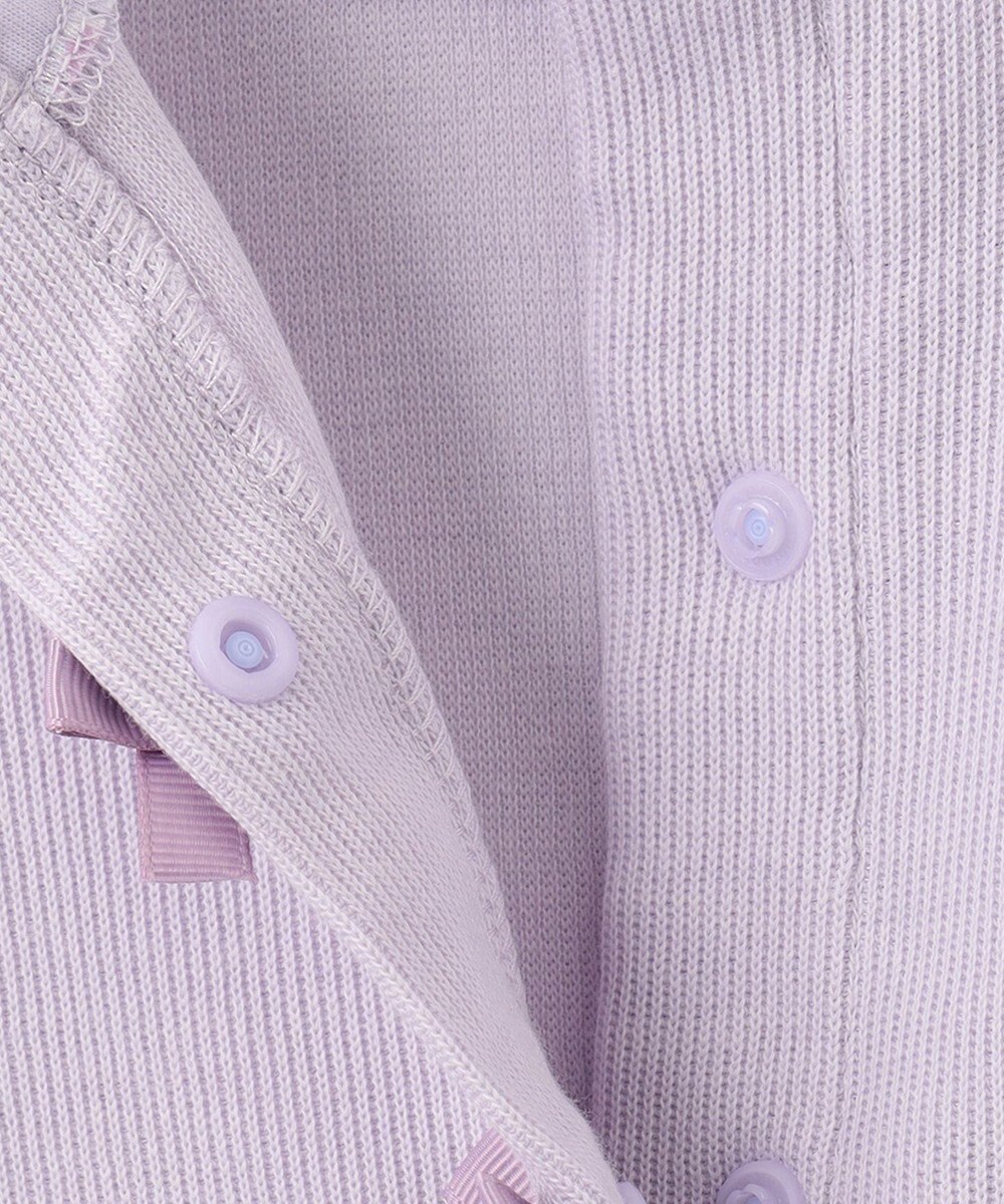 ANY KIDS スナップボタン リボン カーディガン 