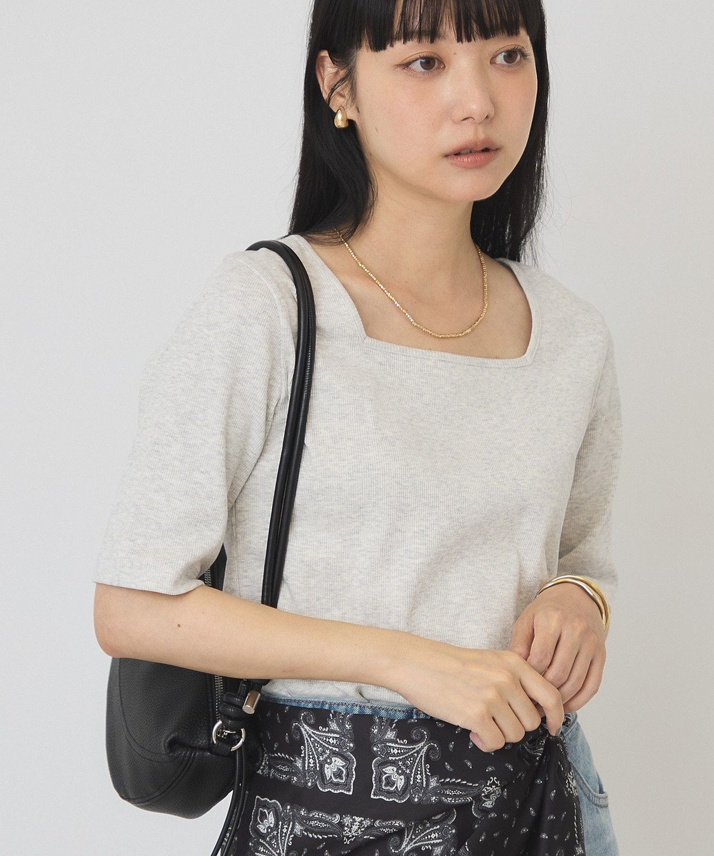 AMERICAN HOLIC スクエアネック5分袖プルオーバー 