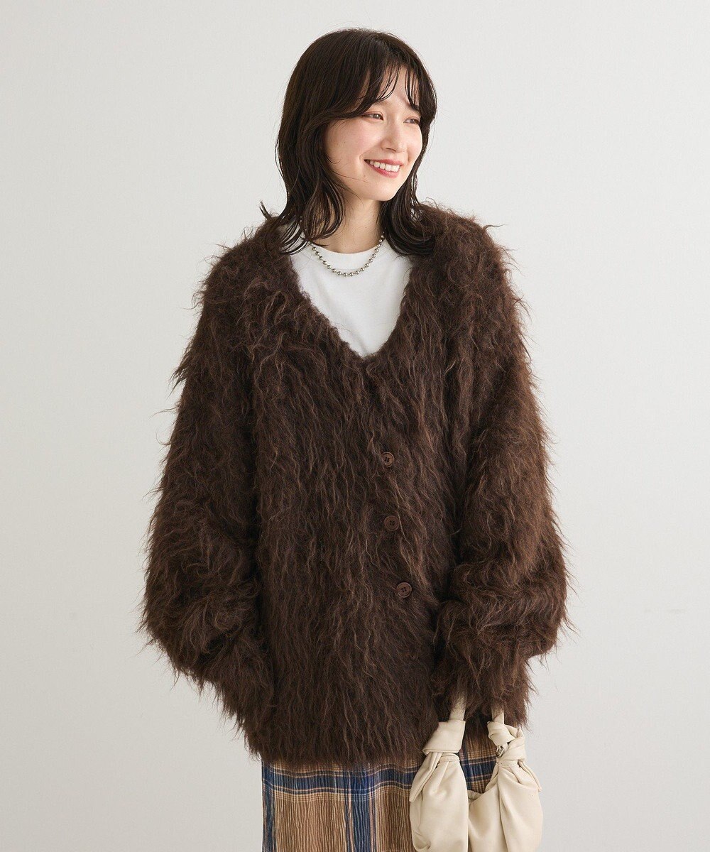 Green Parks ・ｓｗｉｎｇ　ｂｙ　２ｗａｙロング起毛カーディガ 