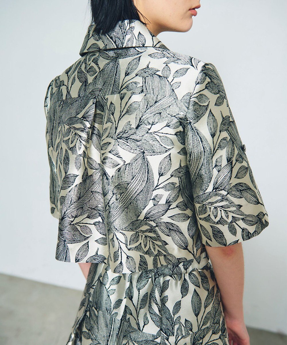 GRACE CONTINENTAL ボタニカルジャガードシャツ 