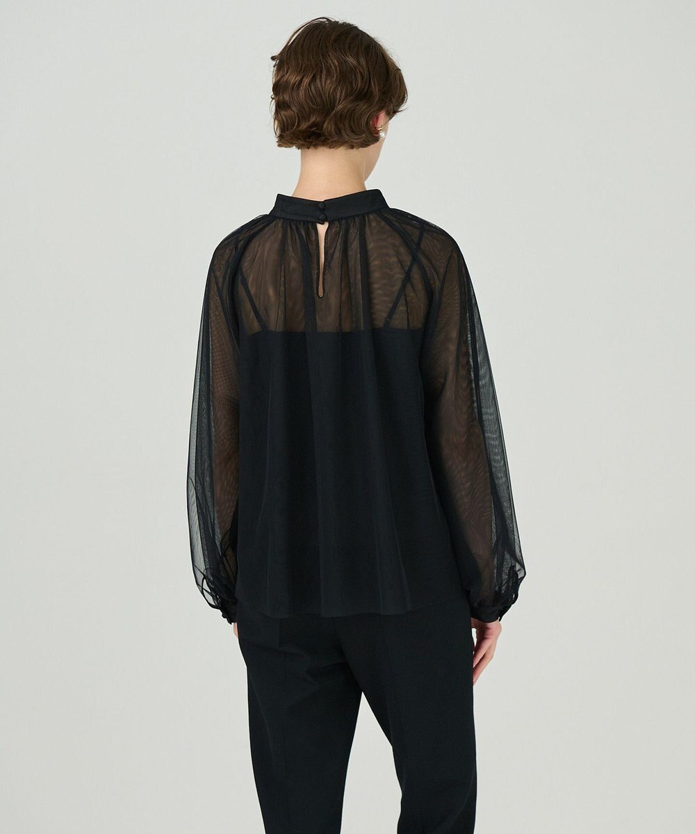 GRACE CONTINENTAL チュールハイネックトップ 