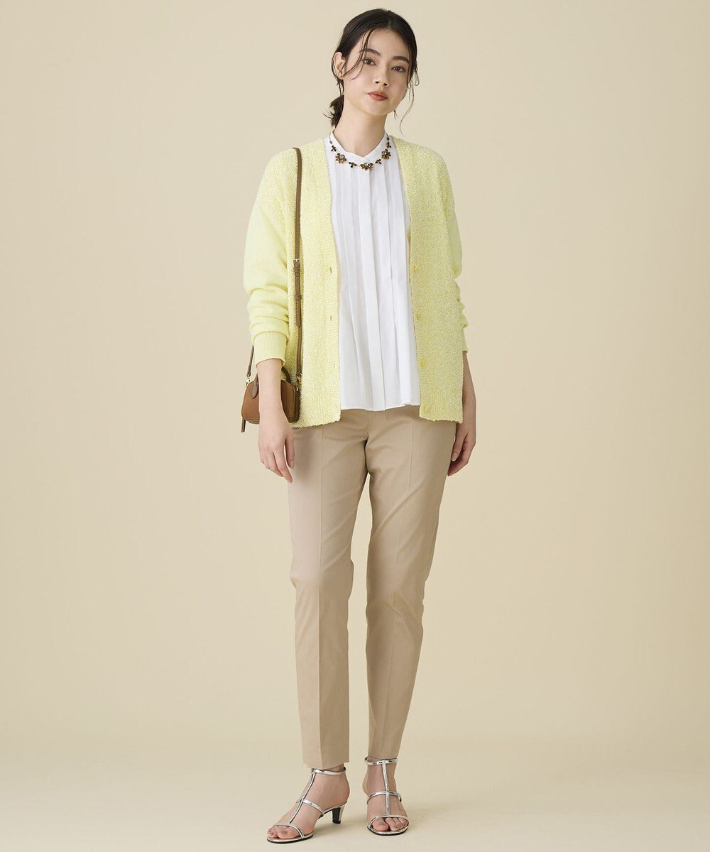 自由区 コットンサテンテーパード パンツ 