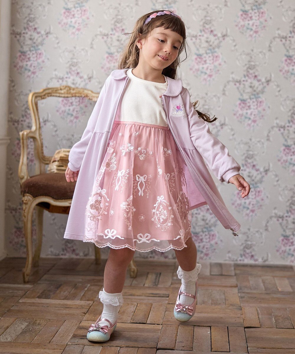 ANY KIDS バレエ刺繍チュールワンピース 