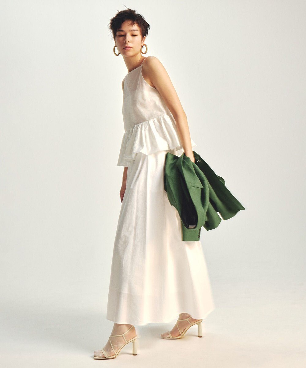 uncrave シアー オーガンジー ペプラム トップス 