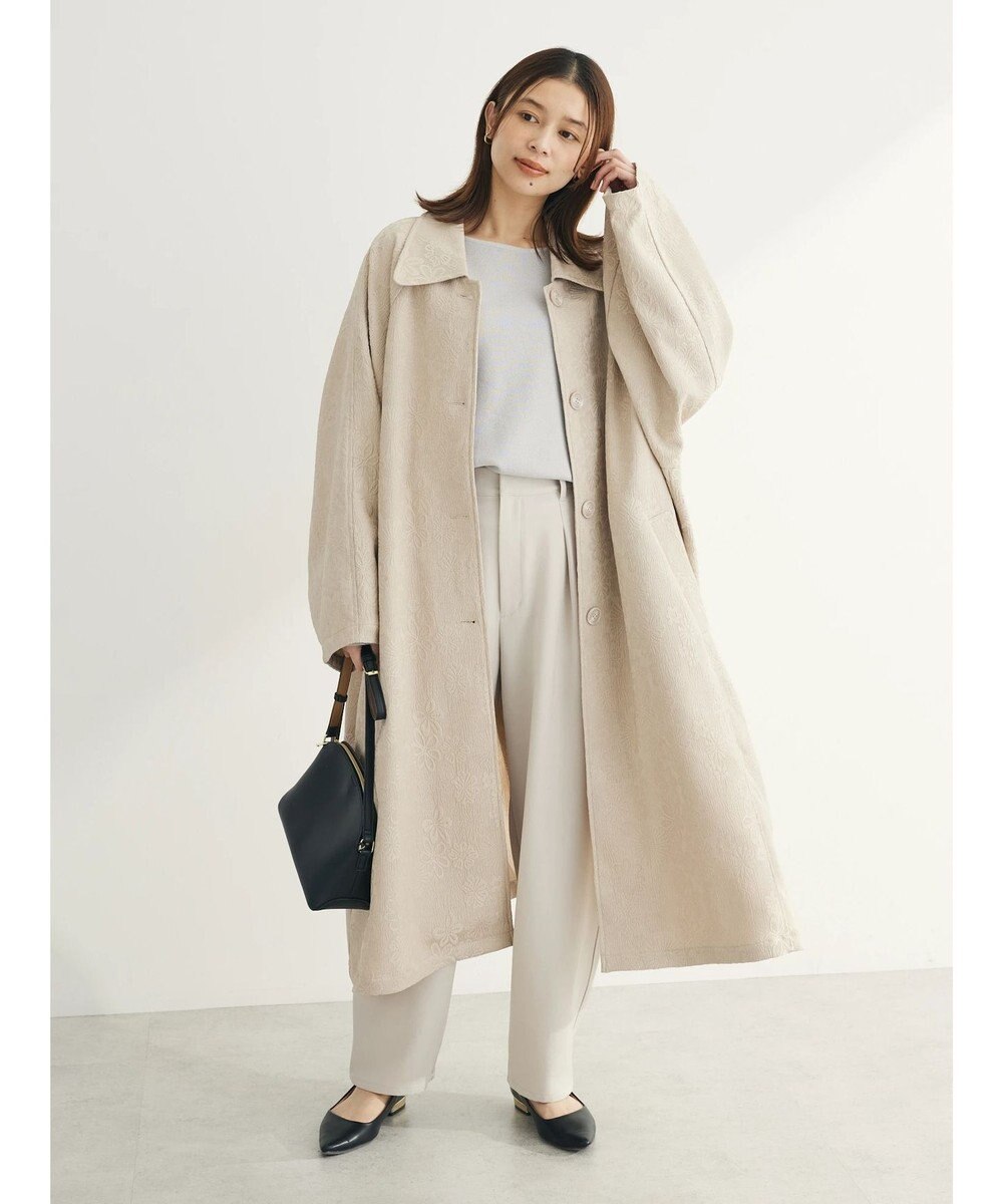 Green Parks ・ＥＬＥＮＣＡＲＥ　ＤＵＥ　ジャカードステンカラーコート 