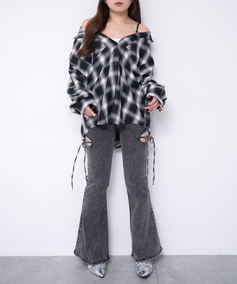 WEGO 2WAYオフショルシャツ 