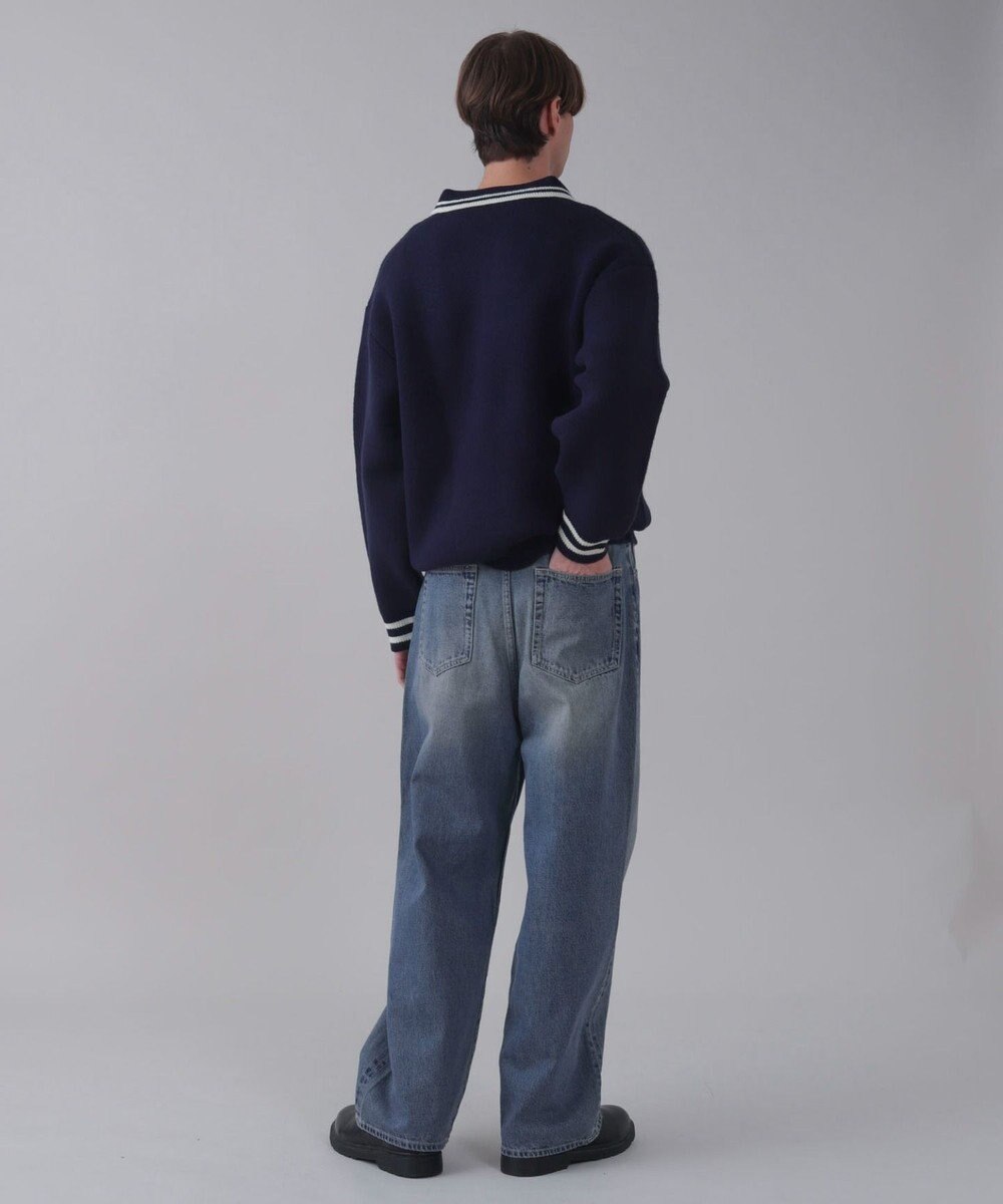 WEGO 【ユニセックス着用ITEM/SMLサイズ展開/ウエスト調整可】バギーデニムパンツ 